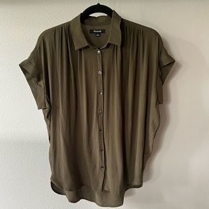 Madewell Button Up Shirt in Olive